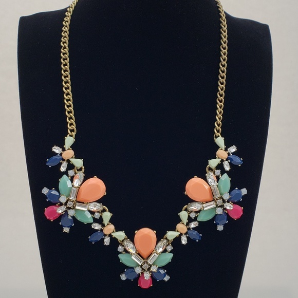 J. Crew Statement Necklace Pop Colors - Picture 3 of 8